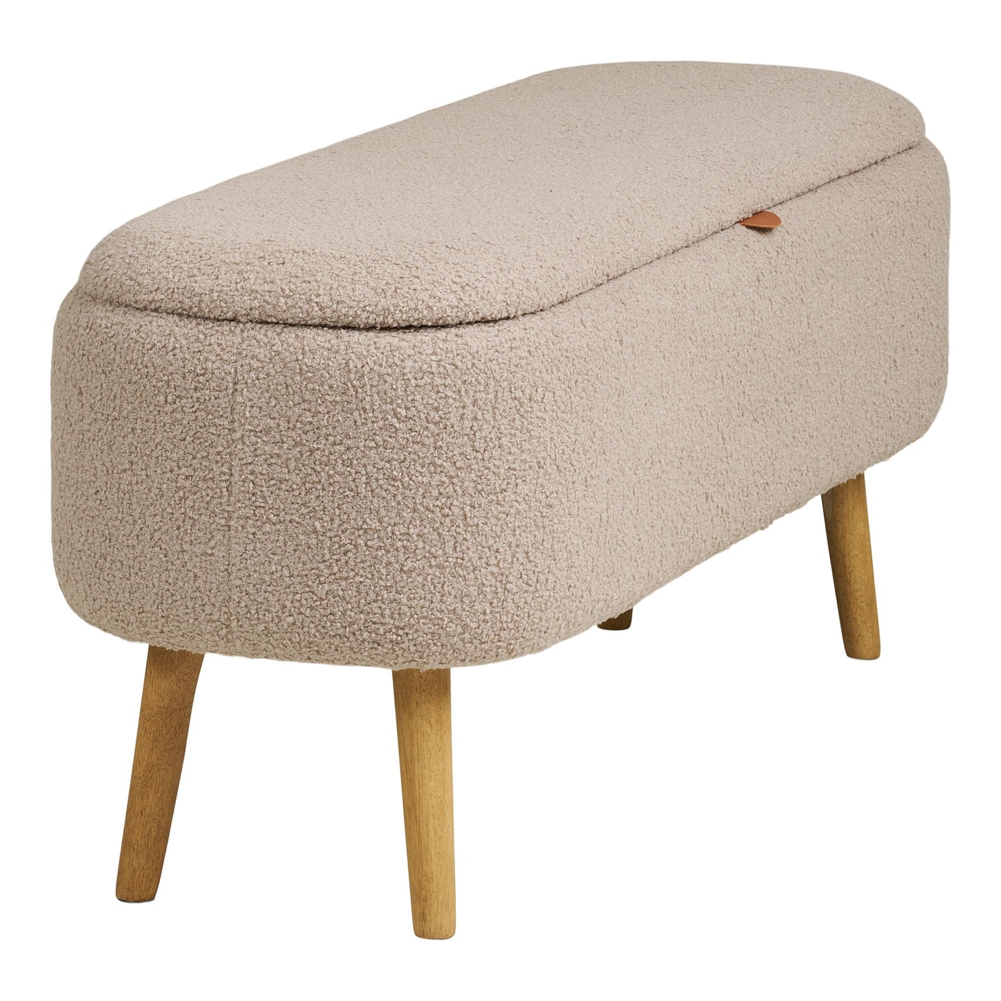 Harlow Bænk - Bænk Med Opbevaring, Bouclé, Beige 95X37X45 Cm, Hn1063 ⎮ 5713917036998 ⎮ 1401310