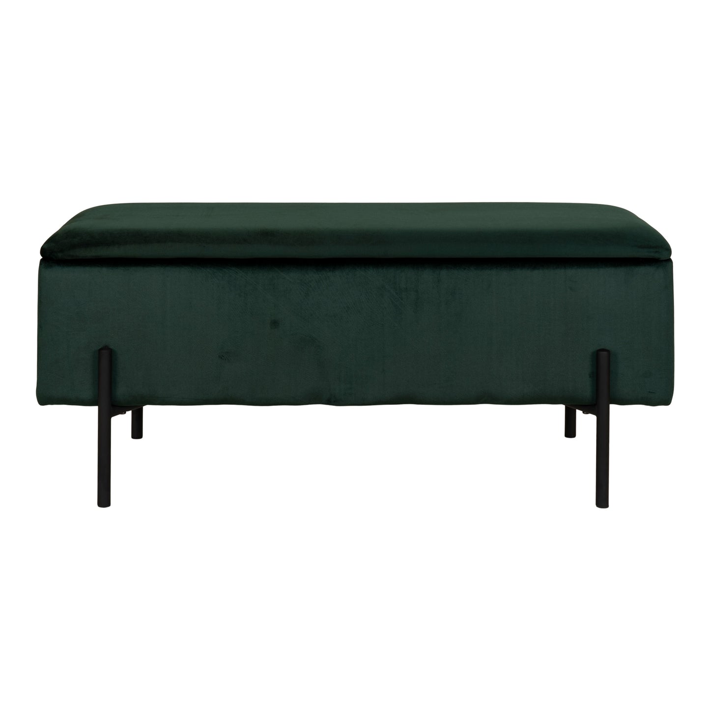 Watford Bænk - Bænk Med Opbevaring, Velour, Grøn 95X36,5X43 Cm, Hn1206 ⎮ 5713917016334 ⎮ 1409070