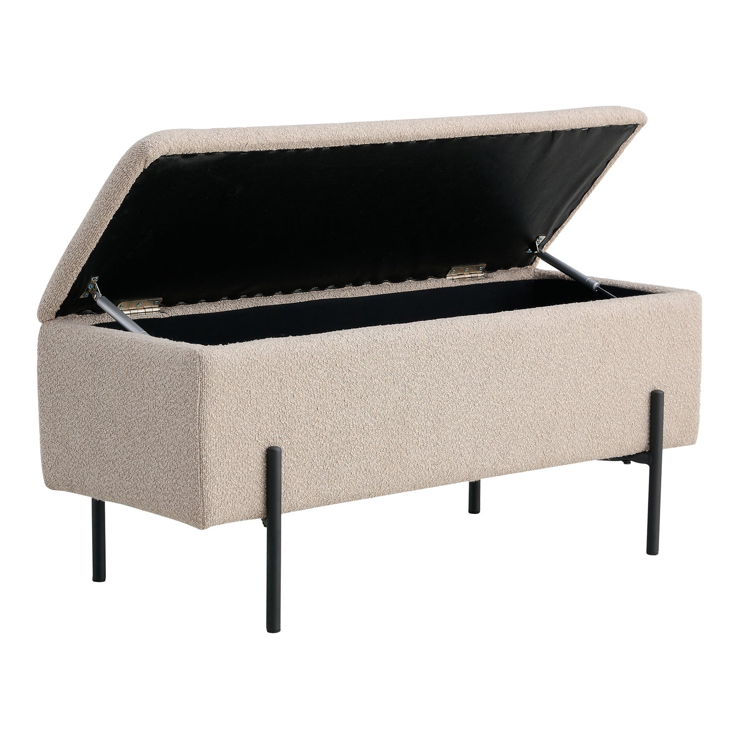 Watford Bænk - Bænk Med Opbevaring, Bouclé, Beige 95X36,5X43 Cm, Hn1233 ⎮ 5713917025350 ⎮ 1409075