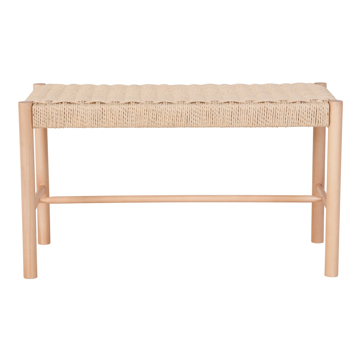 Abano Bænk - Bænk Med Naturflet Sæde, Poppeltræ, Natur 80X35X45 Cm ⎮ 5713917019014 ⎮ 1409080
