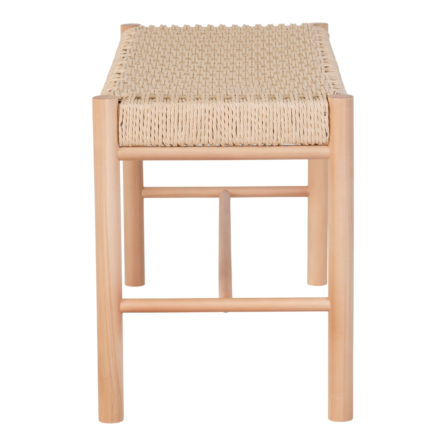Abano Bænk - Bænk Med Naturflet Sæde, Poppeltræ, Natur 80X35X45 Cm ⎮ 5713917019014 ⎮ 1409080