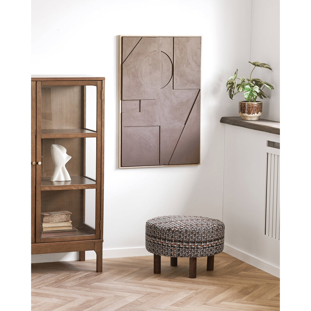 Falkirk Puf - Puf, Sort, Brune Ben Ø50X36 Cm, Hn1304 ⎮ 5713917043750 ⎮ 1501128