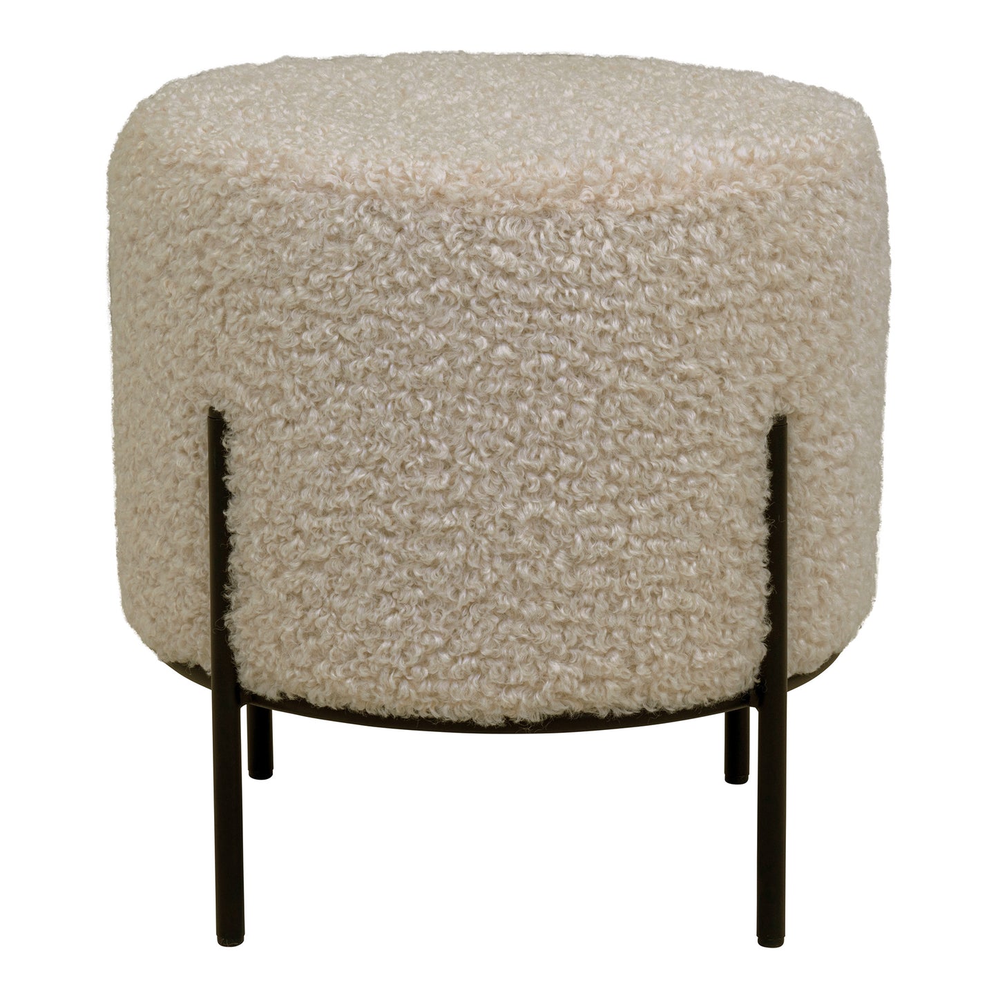 Alford Puf - Puf, Teddy, Gråbrun, Sorte Ben Ø35,5X37 Cm, Hn1091 ⎮ 5713917019090 ⎮ 1501171