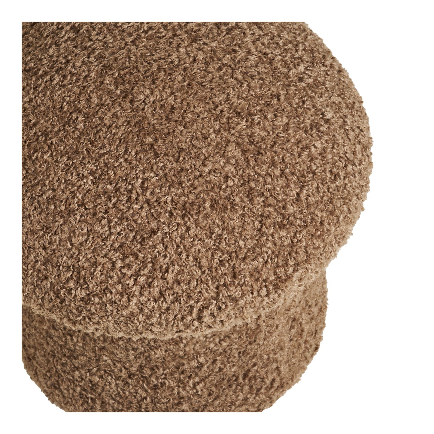 Enna Puf - Puf, Imiteret Pels, Brun Ø45X45 Cm, Hn1062 ⎮ 5713917036561 ⎮ 1501228