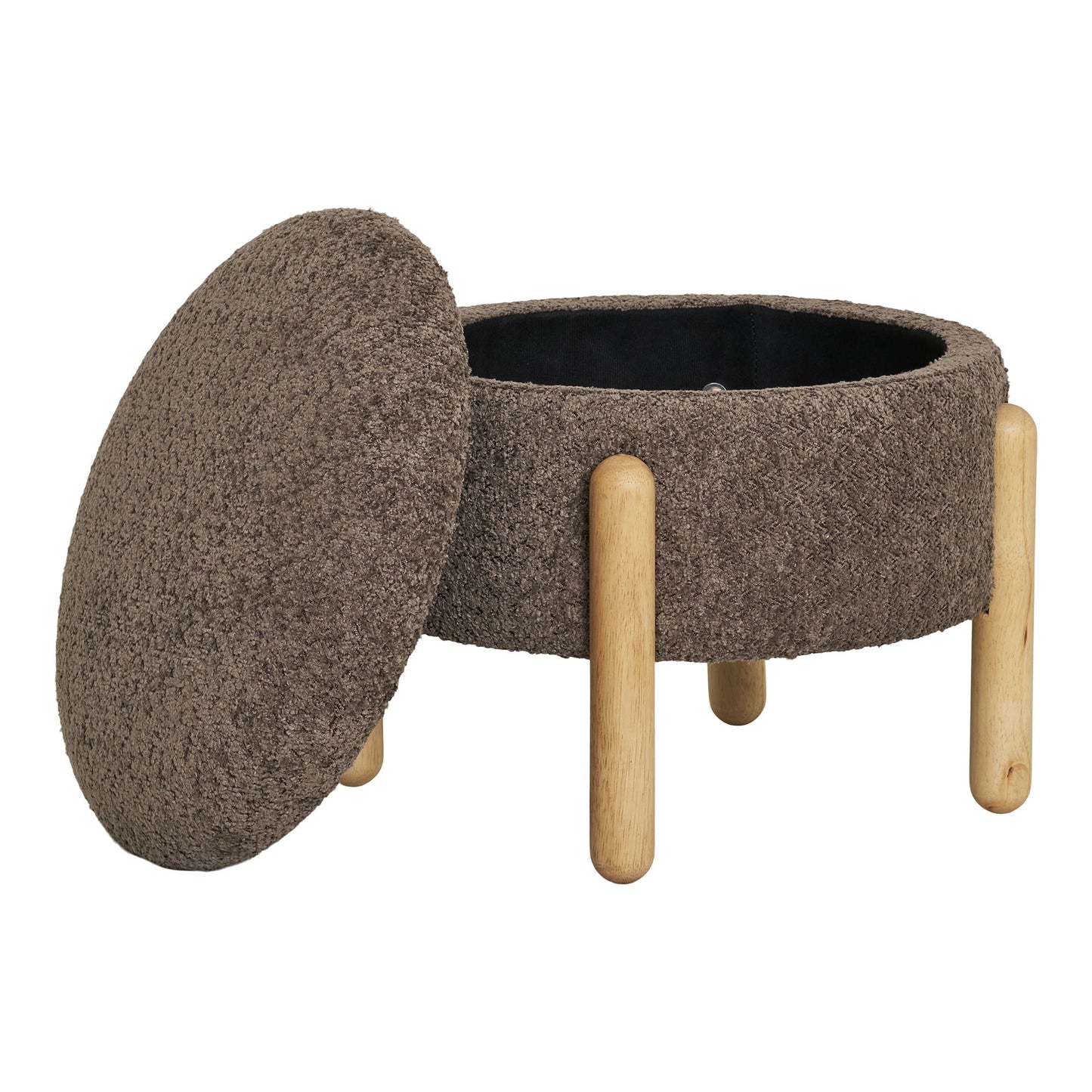 Medas Puf - Puf Med Opbevaring, Brun/Natur, Hn1237 ⎮ 5713917031870 ⎮ 1501230