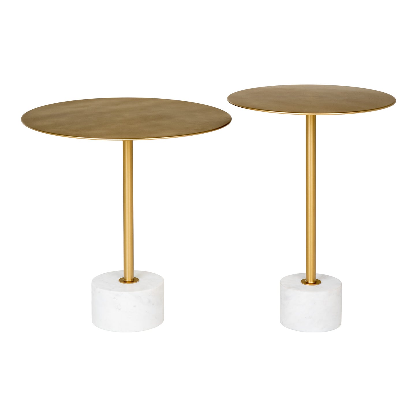 Lecco Hjørnebord - Hjørnebord I Messing Og Marmor Ø51X52 Cm ⎮ 5713917024919 ⎮ 1601000