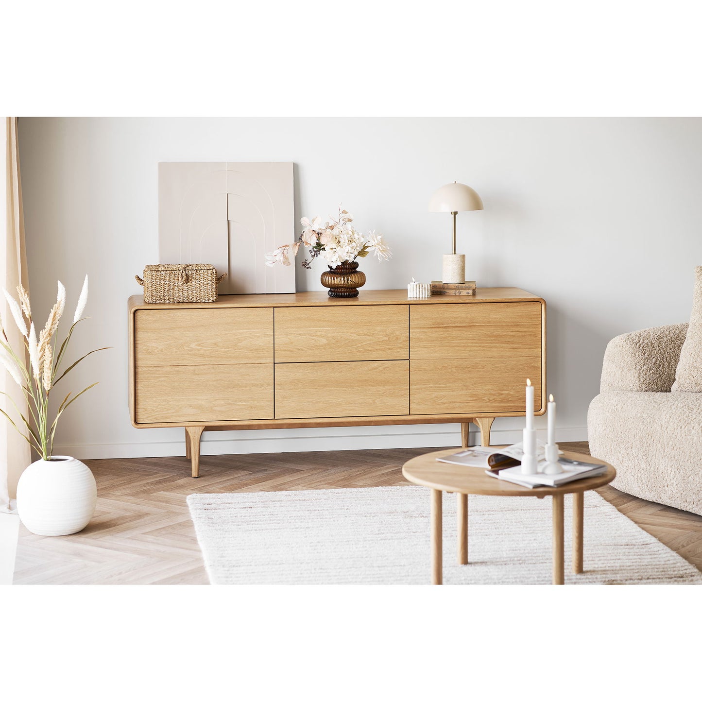Jena Sofabord - Sofabord, Eg, Natur Ø70X40 Cm ⎮ 5713917038213 ⎮ 2101055