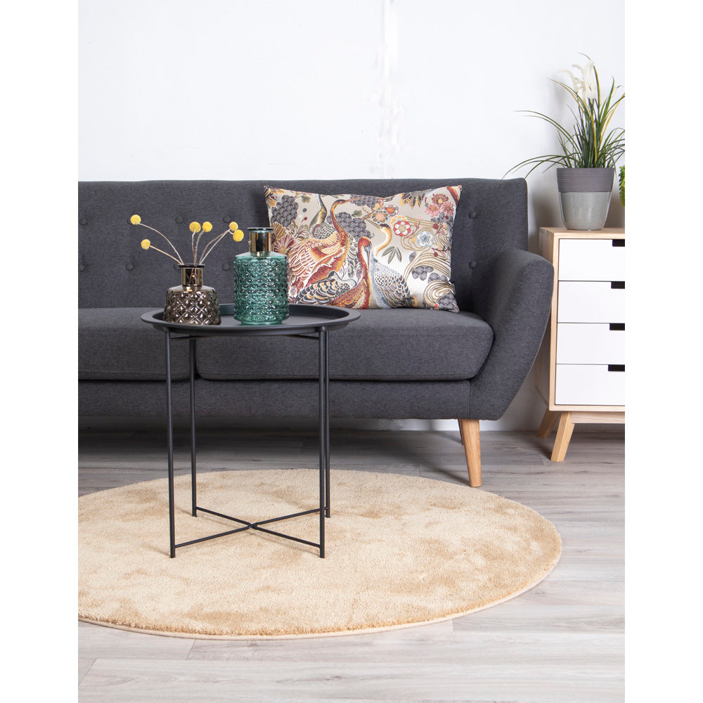 Bastia Hjørnebord - Hjørnebord I Stål, Sort Ø47X50 Cm ⎮ 5713917002450 ⎮ 2101350