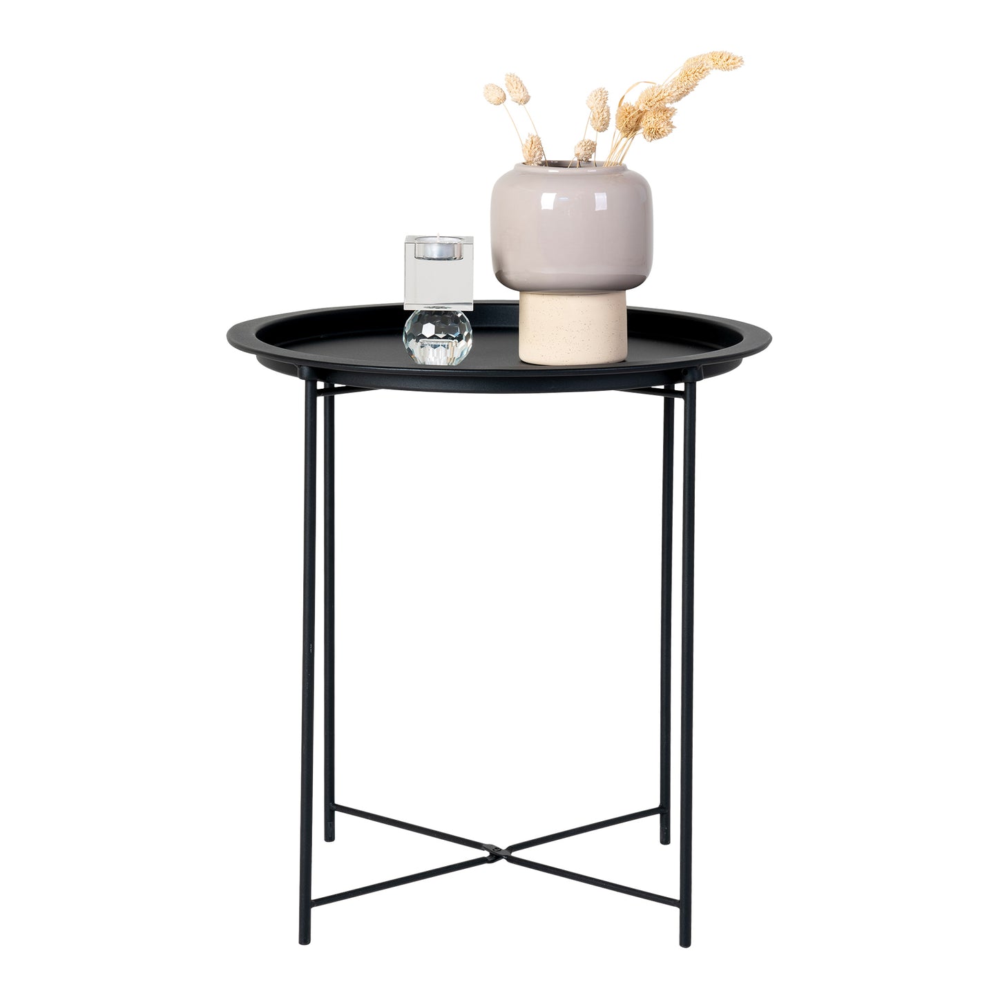 Bastia Hjørnebord - Hjørnebord I Stål, Sort Ø47X50 Cm ⎮ 5713917002450 ⎮ 2101350