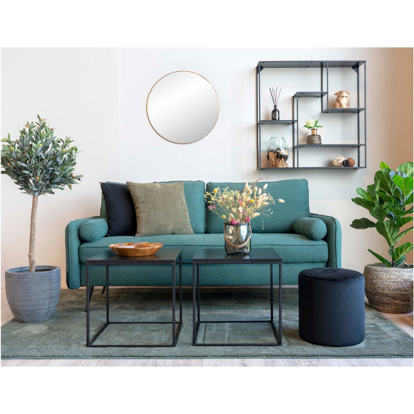 Vita Hjørnebord - Hjørnebord, Sort, Sort Stel 45X45X45 Cm ⎮ 5713917003075 ⎮ 2101400