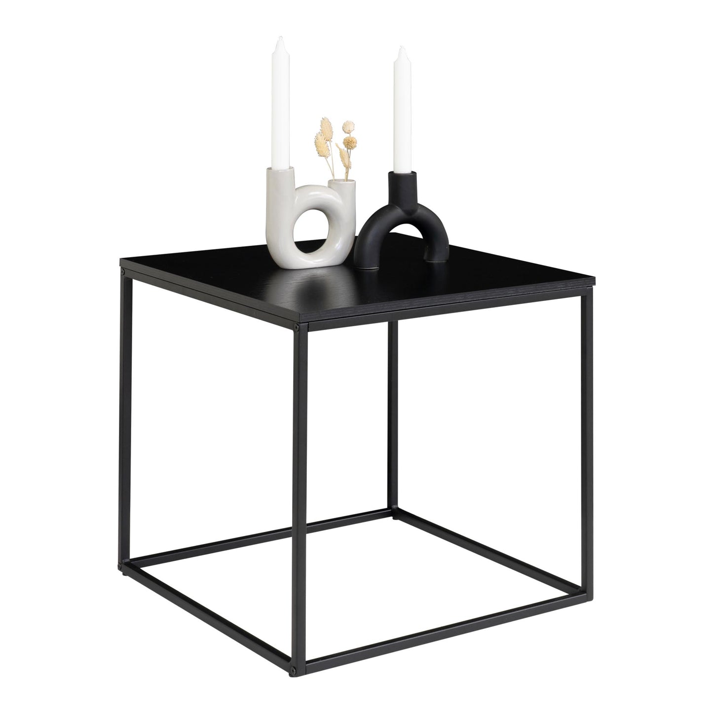 Vita Hjørnebord - Hjørnebord, Sort, Sort Stel 45X45X45 Cm ⎮ 5713917003075 ⎮ 2101400