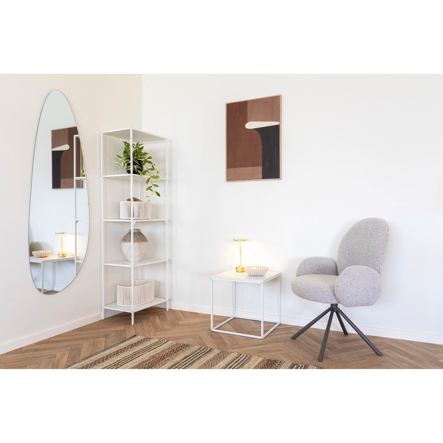 Vita Hjørnebord - Hjørnebord, Hvid, Hvidt Stel 45X45X45 Cm ⎮ 5713917031726 ⎮ 2101401