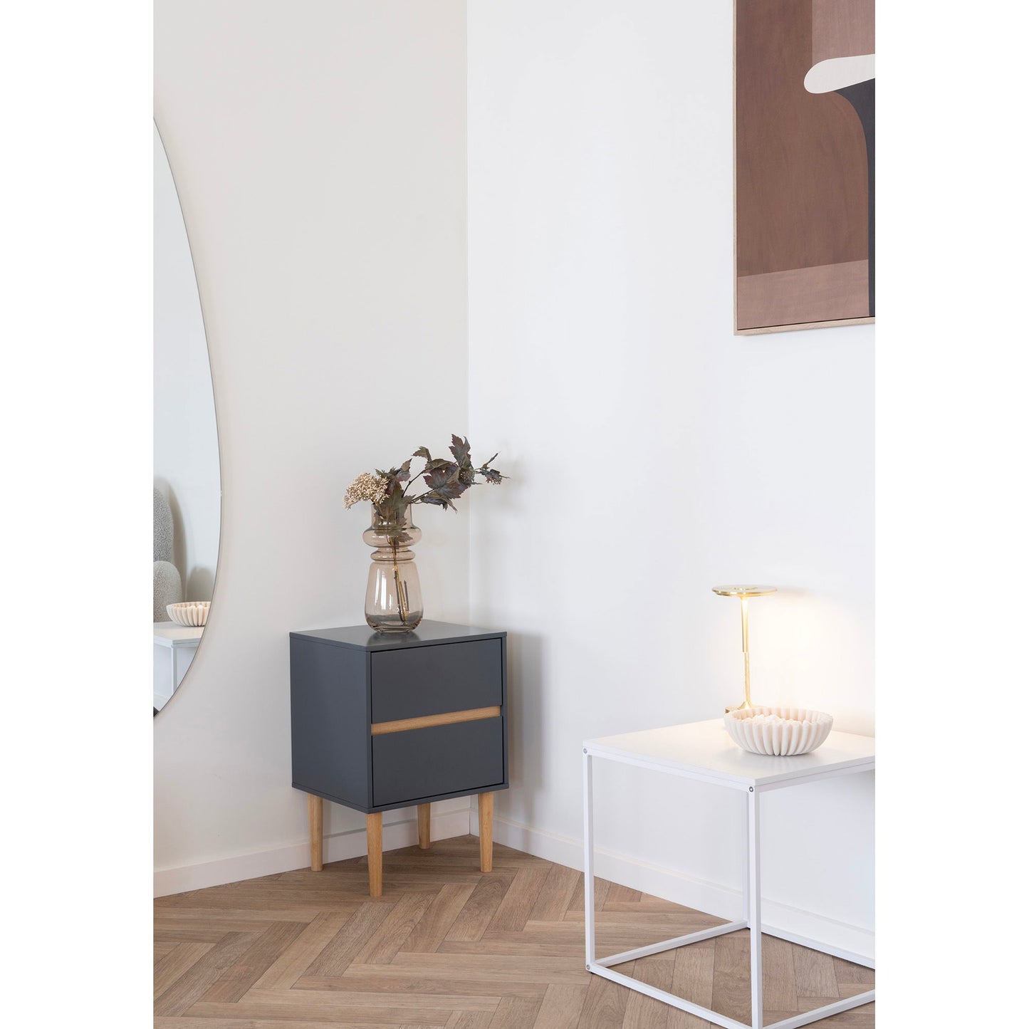 Vita Hjørnebord - Hjørnebord, Hvid, Hvidt Stel 45X45X45 Cm ⎮ 5713917031726 ⎮ 2101401