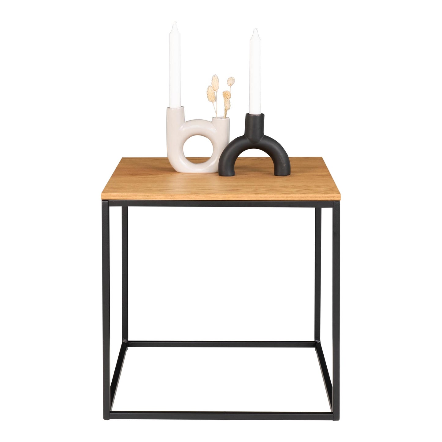 Vita Hjørnebord - Hjørnebord, Egetræslook, Sort Stel 45X45X45 Cm ⎮ 5713917008834 ⎮ 2101405