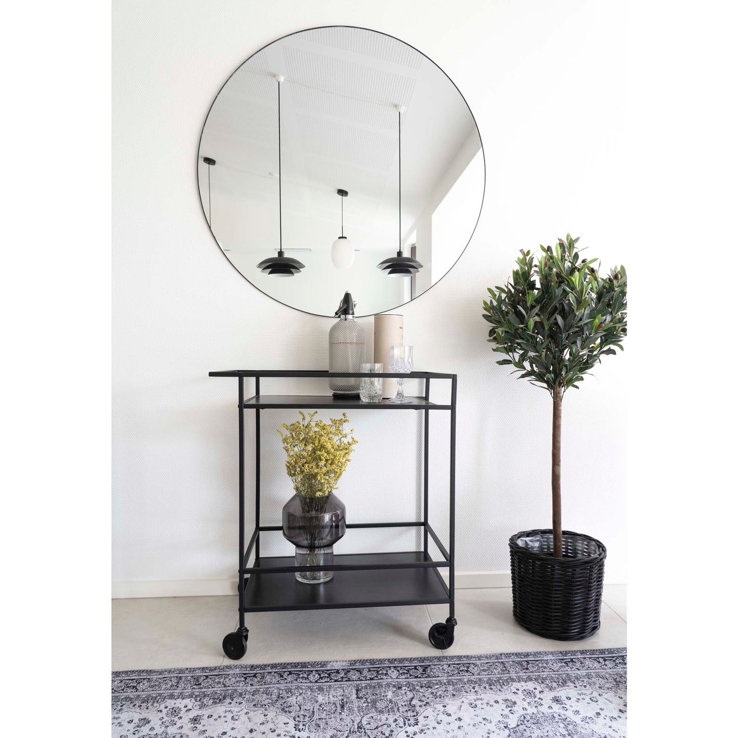 Vita Barvogn - Barvogn Med 2 Hylder, Sort, Sort Stel 68X40X79 Cm ⎮ 5713917008889 ⎮ 2101530