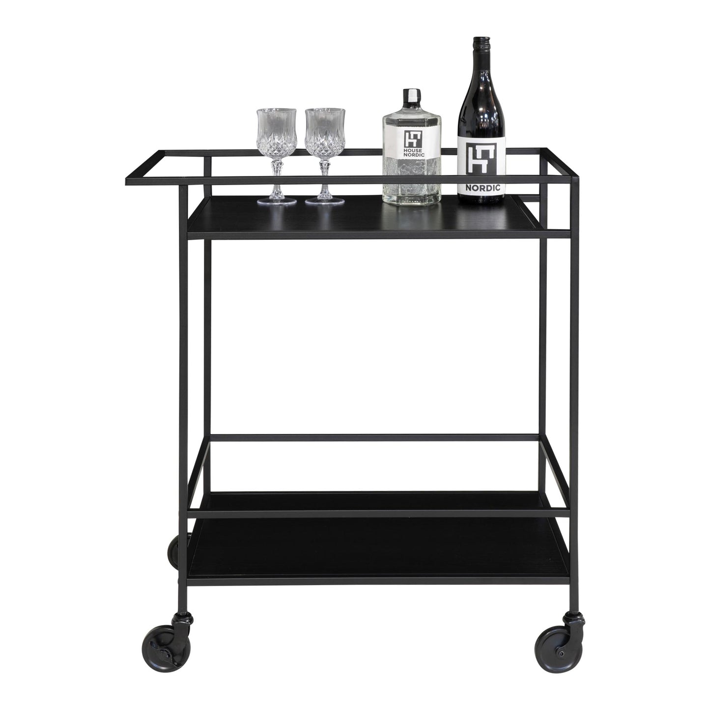 Vita Barvogn - Barvogn Med 2 Hylder, Sort, Sort Stel 68X40X79 Cm ⎮ 5713917008889 ⎮ 2101530