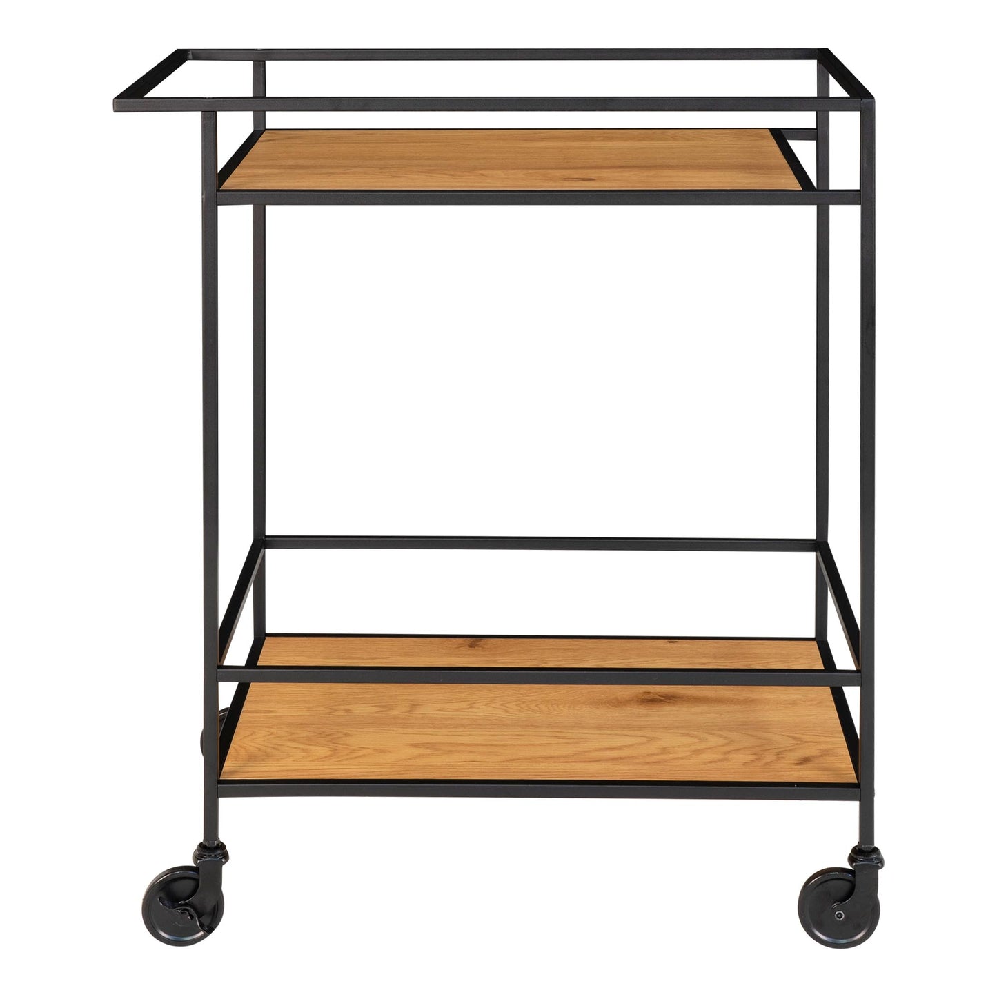 Vita Barvogn - Barvogn Med 2 Hylder, Egetræslook, Sort Stel 68X40X79 Cm ⎮ 5713917008896 ⎮ 2101535