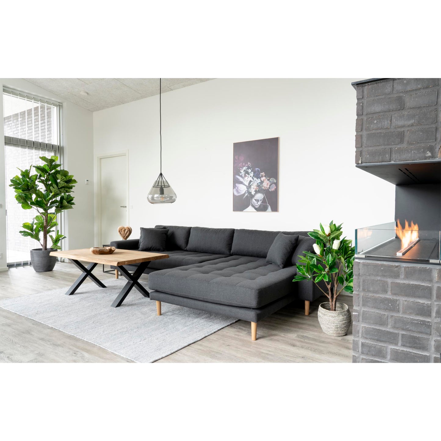 Toulon Sofabord - Sofabord Med Bølget Kant, Egetræ, Natur 70X120X50 Cm ⎮ 5713917005581 ⎮ 2101570