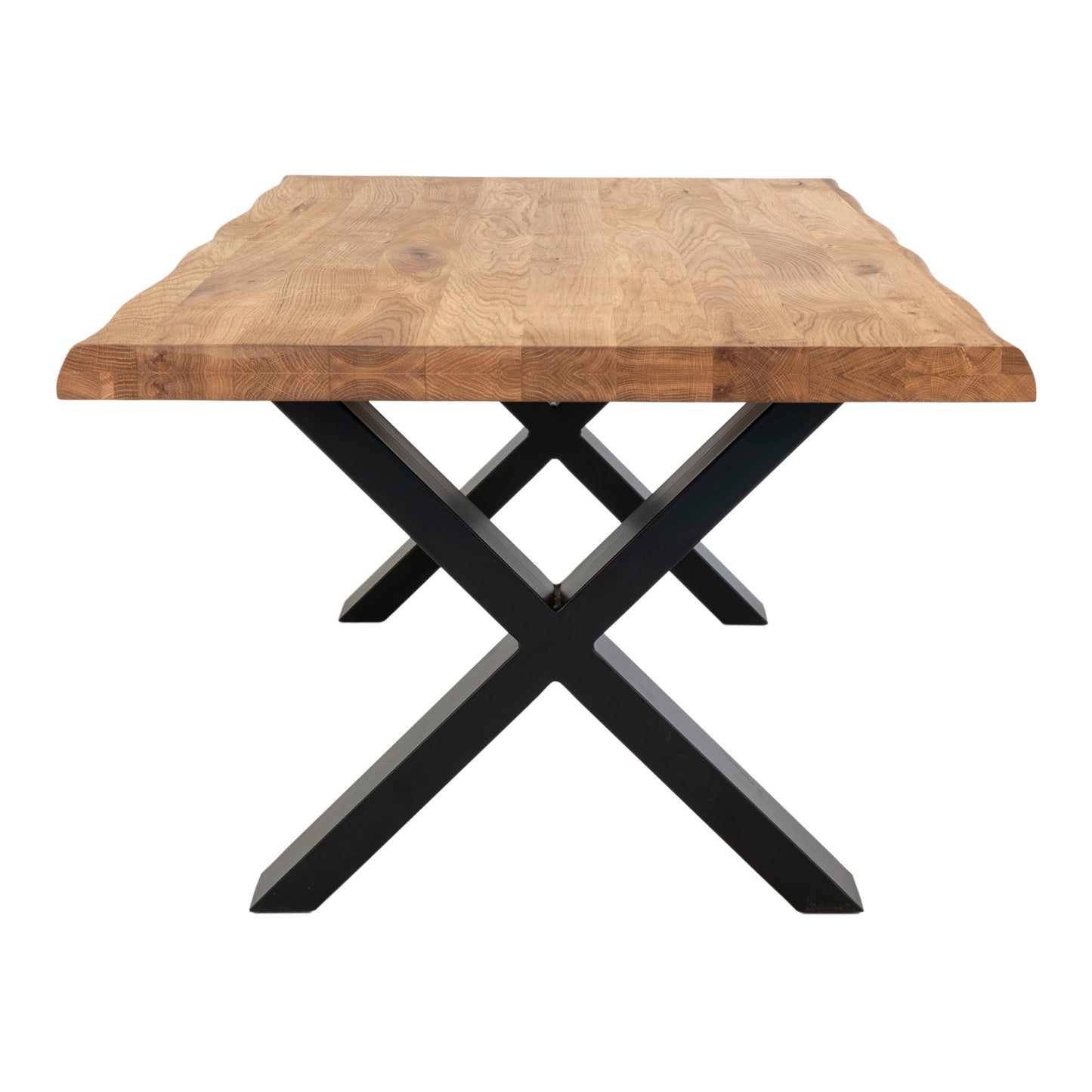 Toulon Sofabord - Sofabord Med Bølget Kant, Egetræ, Natur 70X120X50 Cm ⎮ 5713917005581 ⎮ 2101570