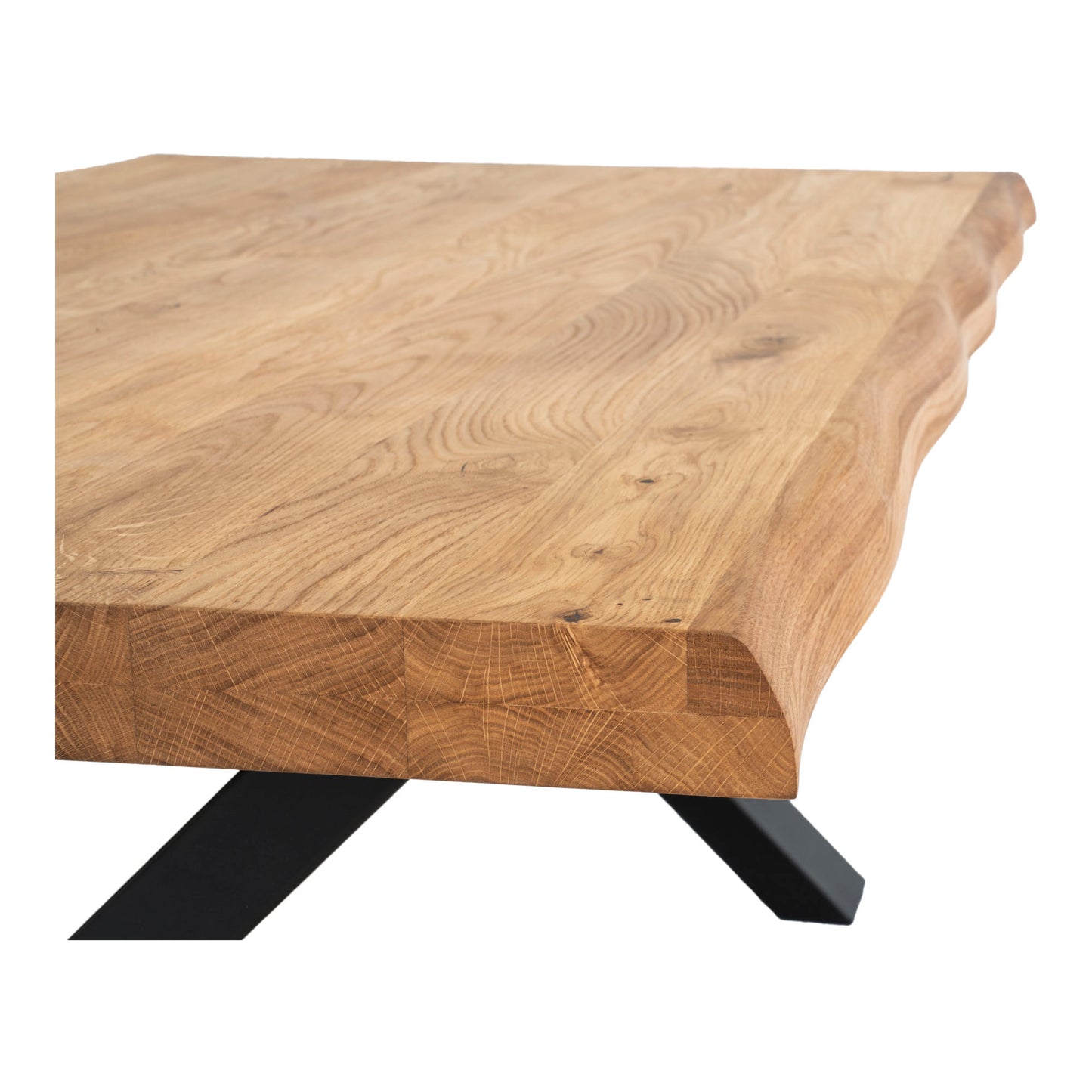 Toulon Sofabord - Sofabord Med Bølget Kant, Egetræ, Natur 70X120X50 Cm ⎮ 5713917005581 ⎮ 2101570