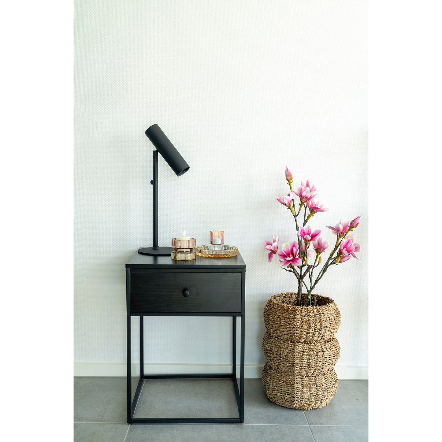 Vita Hjørnebord - Hjørnebord, 1 Skuffe, Sort, Sort Stel 40X40X55 Cm ⎮ 5713917023165 ⎮ 2101610