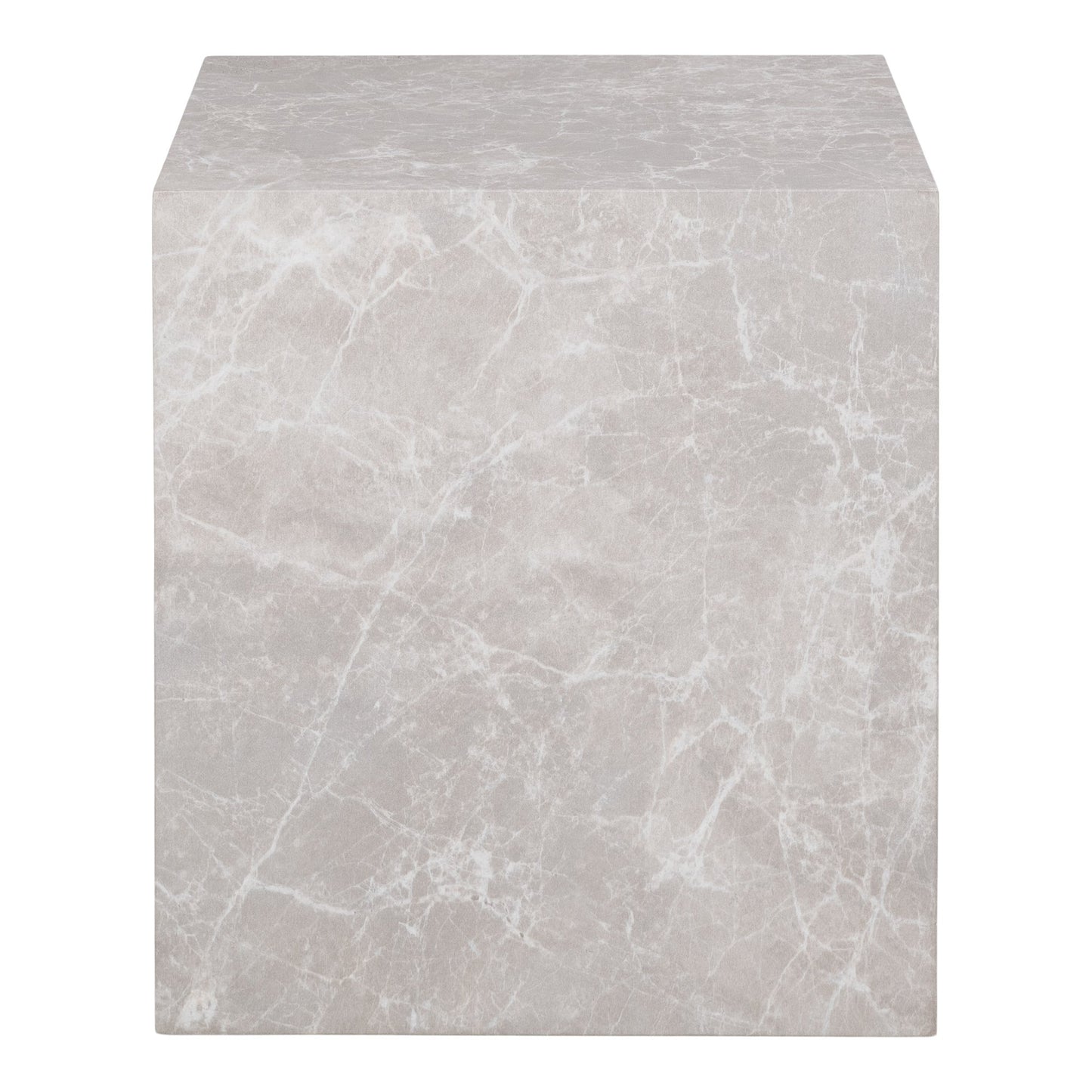 Prague Hjørnebord - Hjørnebord, Marmor Look, Beige 40X40X45 Cm ⎮ 5713917027774 ⎮ 2102060