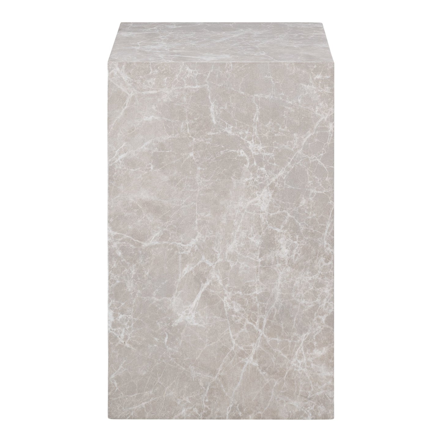 Prague Hjørnebord - Hjørnebord, Marmor Look, Beige 30X30X50 Cm ⎮ 5713917027781 ⎮ 2102061