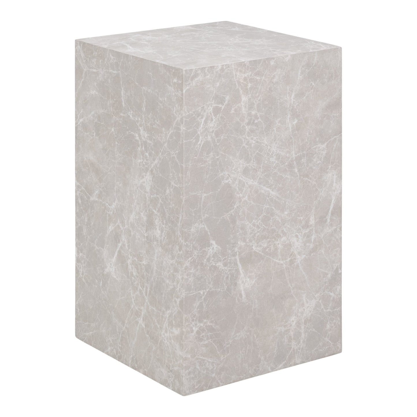 Prague Hjørnebord - Hjørnebord, Marmor Look, Beige 30X30X50 Cm ⎮ 5713917027781 ⎮ 2102061