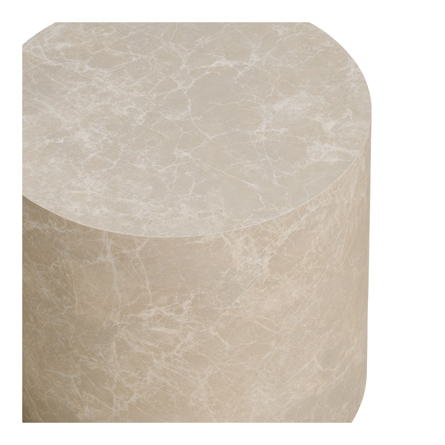 Prague Sofabord - Sofabord, Marmor Look, Rund, Beige Sæt Af 2 ⎮ 5713917037957 ⎮ 2102064