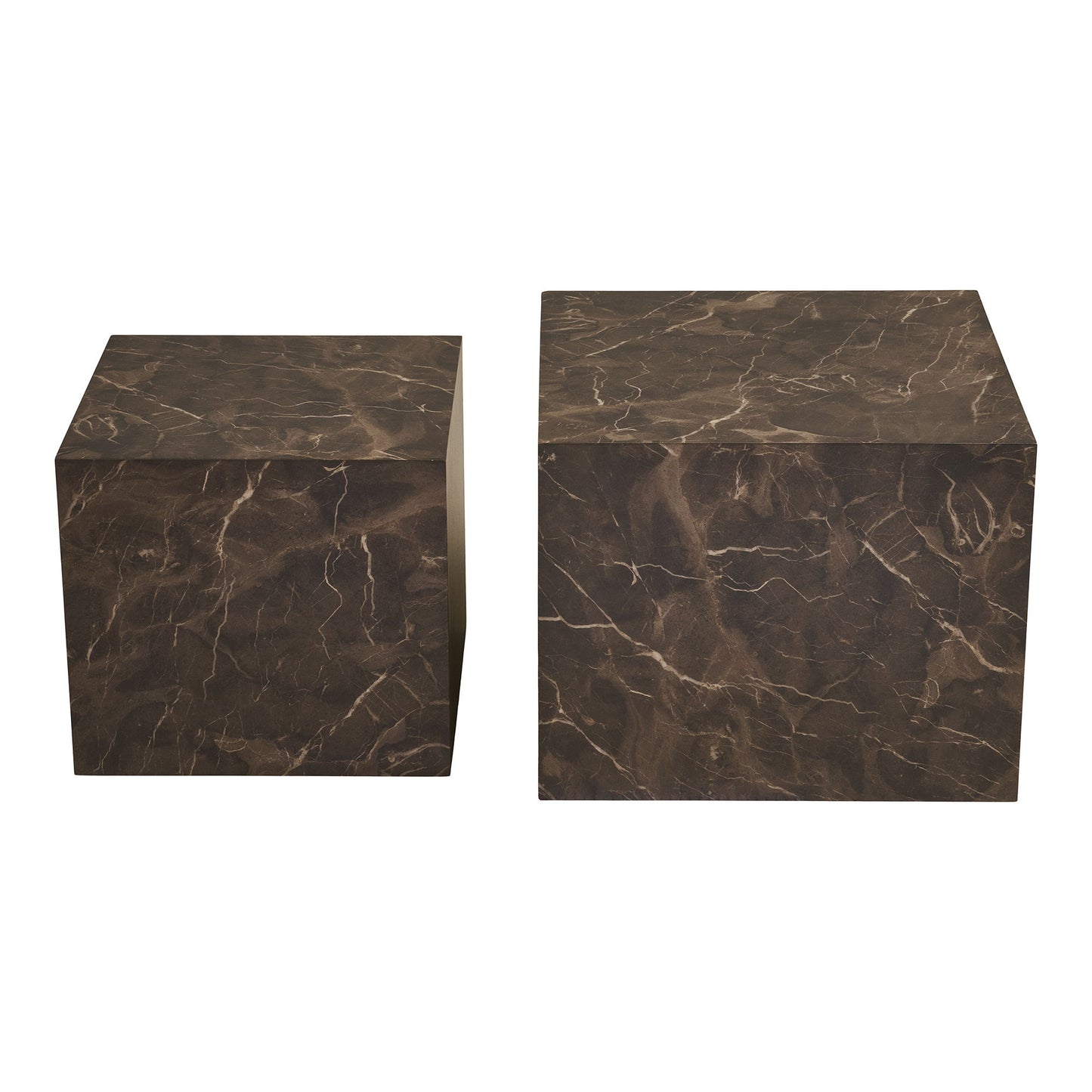 Prague Sofabord - Sofabord, Marmor Look, Brun Sæt Af 2 ⎮ 5713917039517 ⎮ 2102065