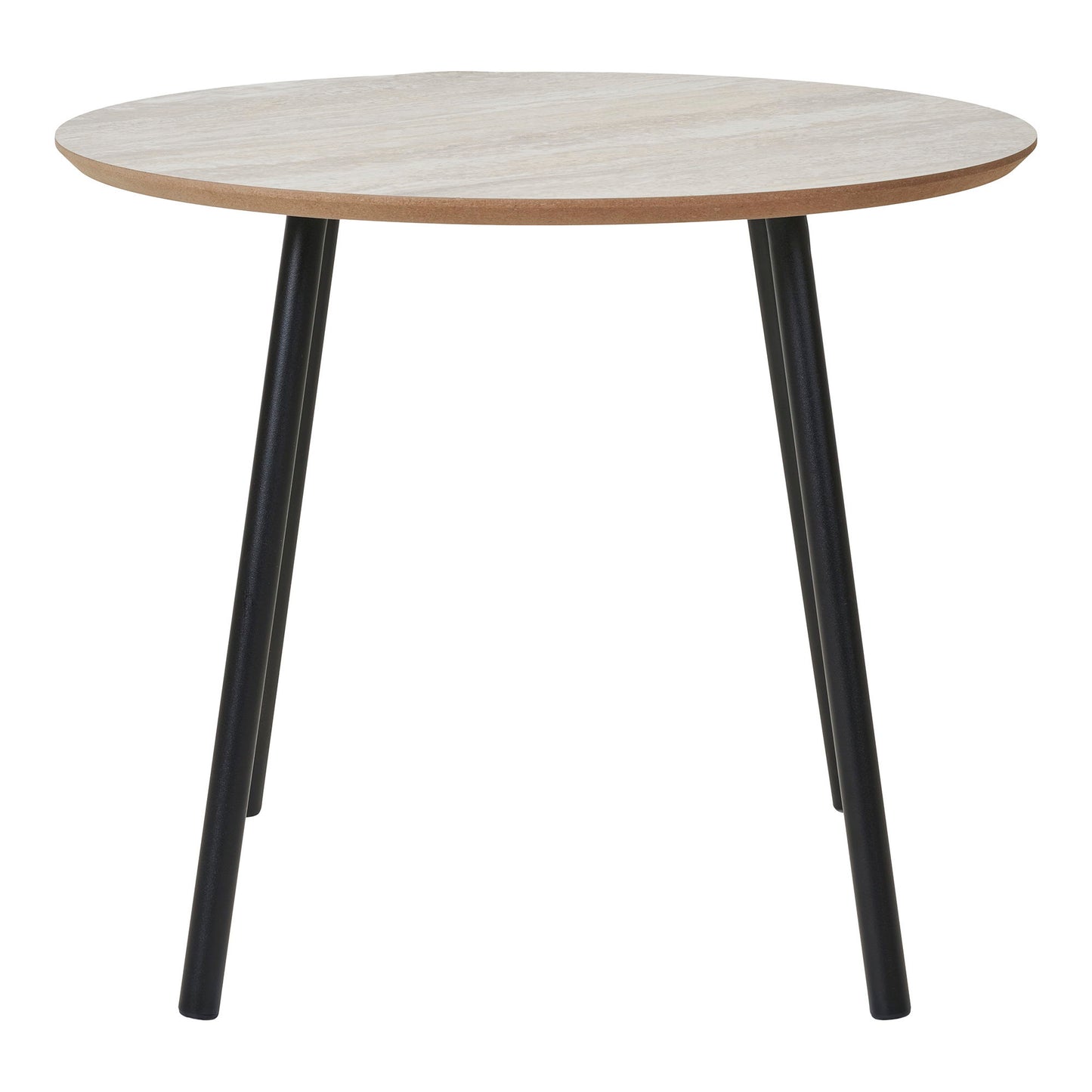 Aalst Sofabord - Sofabord, Travertin Look, Sorte Ben Ø55X45 Cm ⎮ 5713917031511 ⎮ 2102070