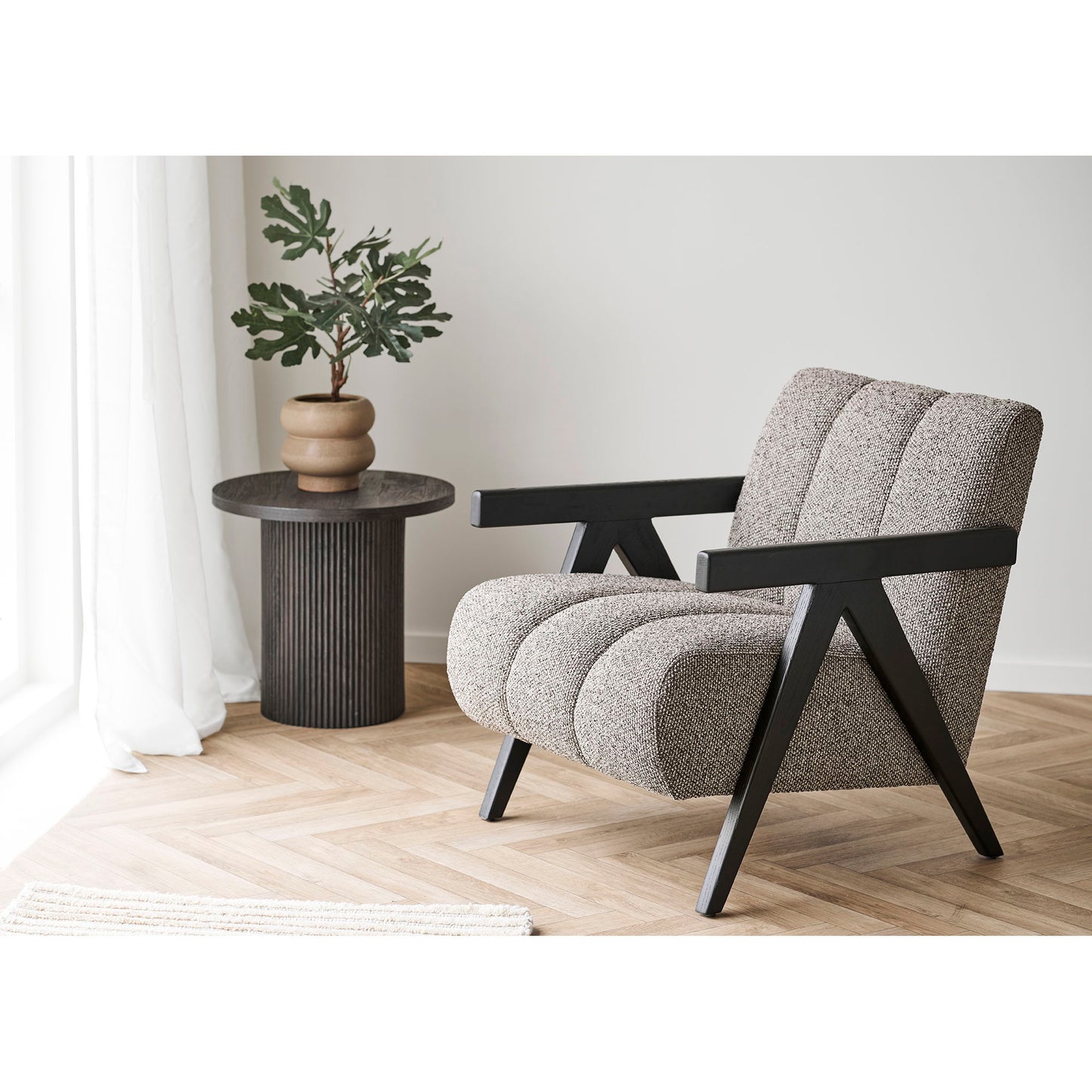 Boavista Hjørnebord - Hjørnebord, Mørkebrun Ø48X45 Cm ⎮ 5713917032853 ⎮ 2102110
