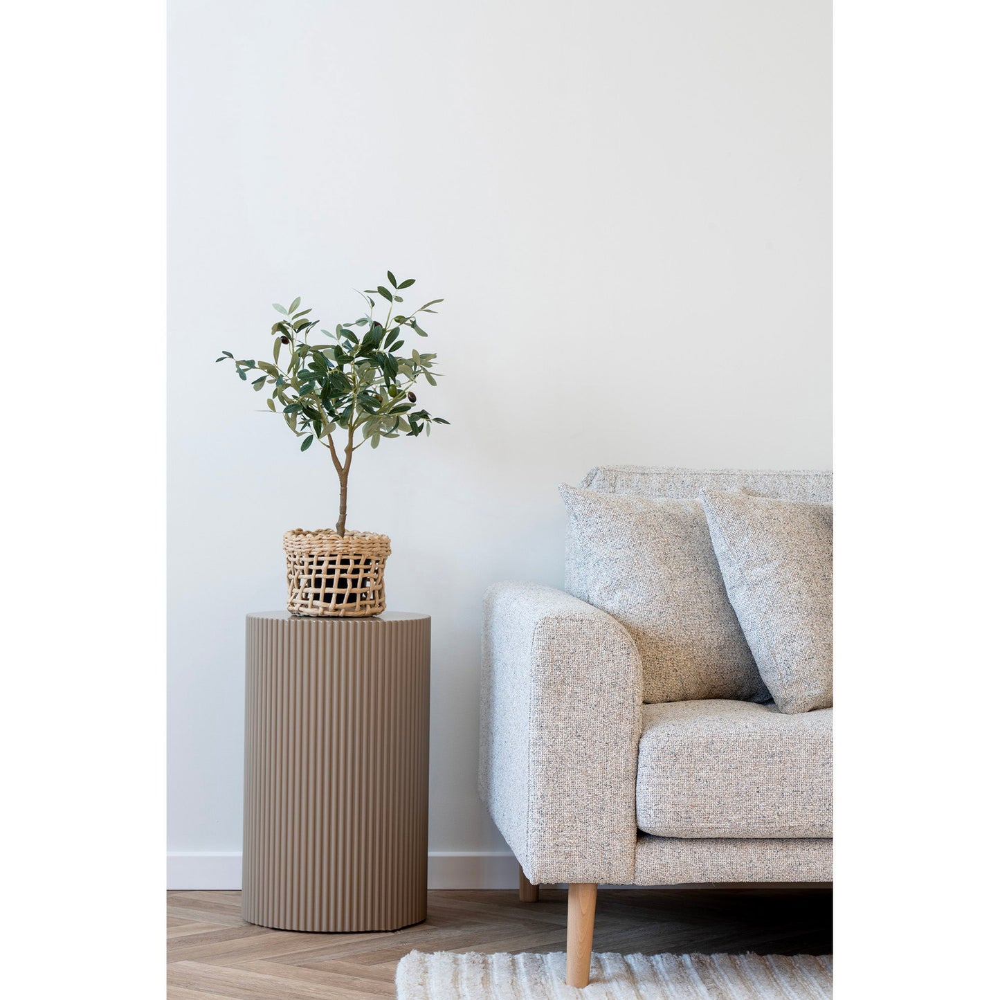 Farense Hjørnebord - Hjørnebord, Grå/Beige Ø30X50 Cm ⎮ 5713917034741 ⎮ 2102150