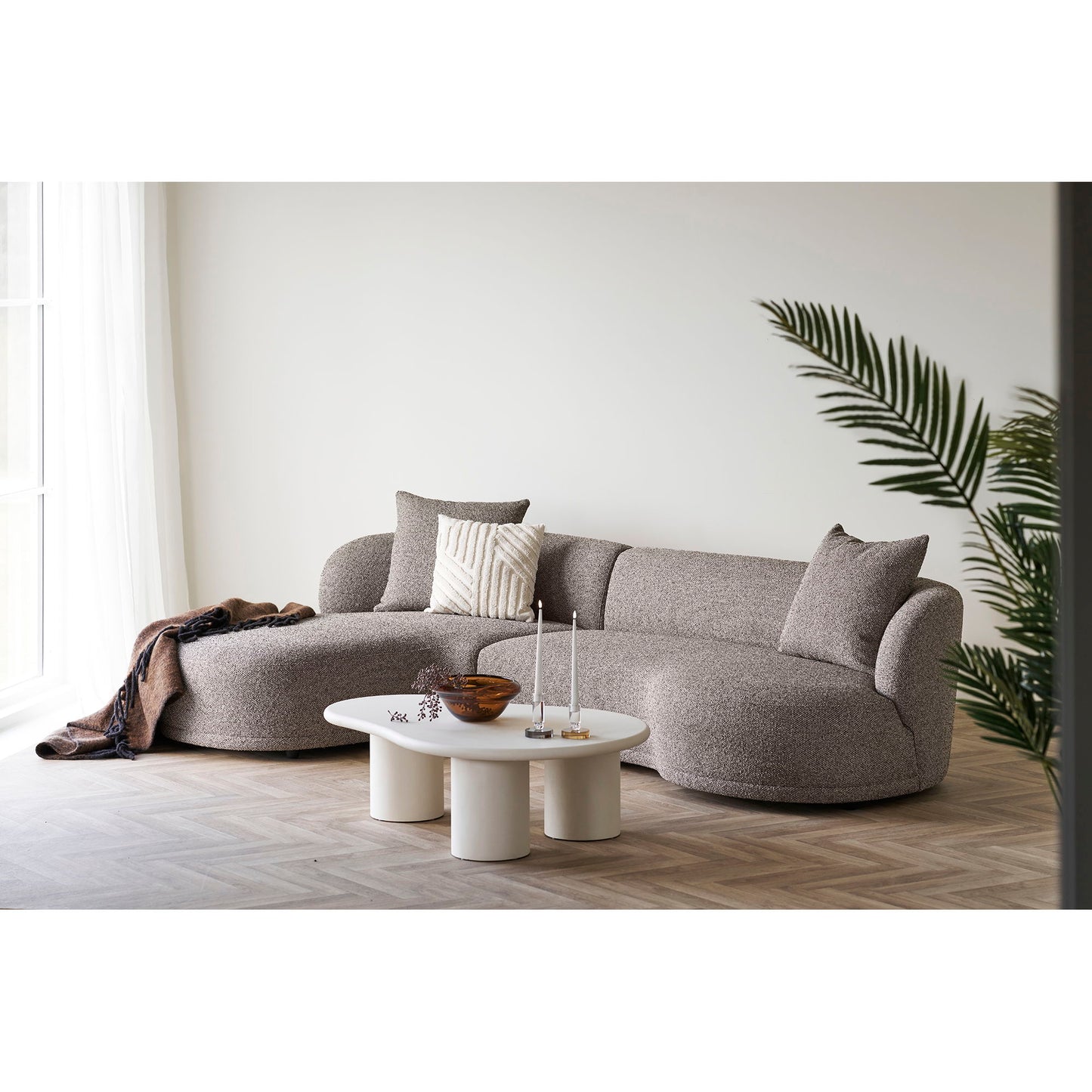 Palmera Sofabord - Sofabord, Cement Look, Off-White 80X120X35 Cm ⎮ 5713917034963 ⎮ 2102175