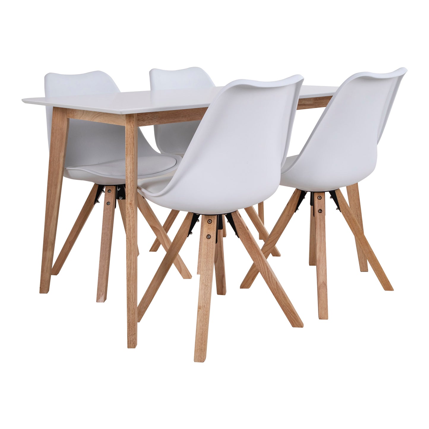 Vojens Spisebord - Spisebord, Hvid Og Natur 70X120Xh75 Cm ⎮ 5713917009619 ⎮ 2201030