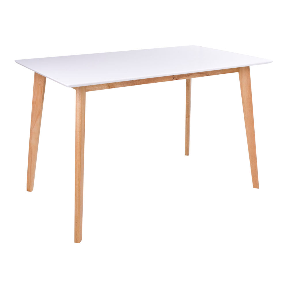 Vojens Spisebord - Spisebord, Hvid Og Natur 70X120Xh75 Cm ⎮ 5713917009619 ⎮ 2201030