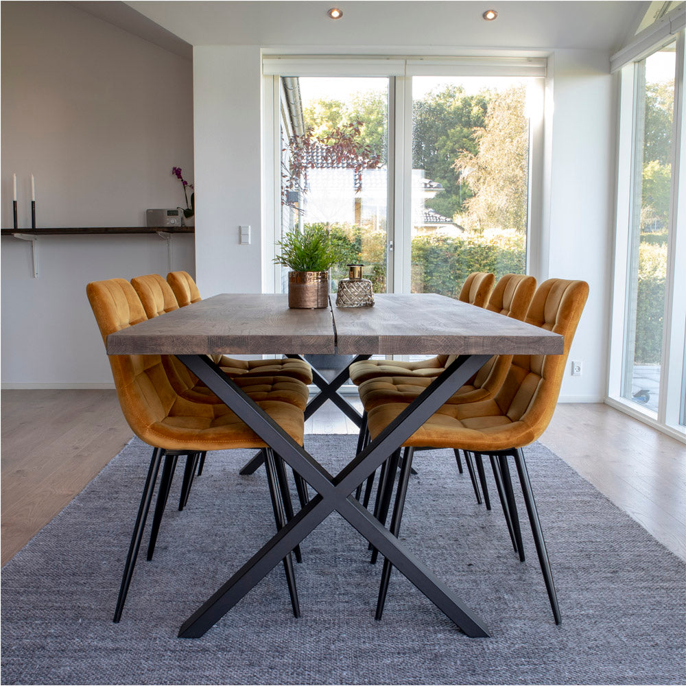 Montpellier Spisebord - Spisebord, Egetræ, Smoked, Forberedt Til Tillægsplader 95X200X75 Cm ⎮ 5713917001583 ⎮ 2201292