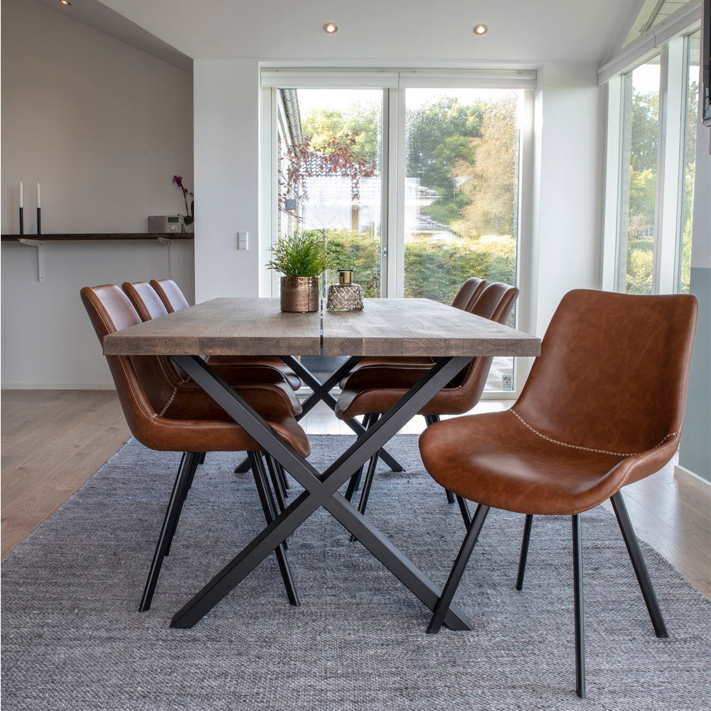 Montpellier Spisebord - Spisebord, Egetræ, Smoked, Forberedt Til Tillægsplader 95X200X75 Cm ⎮ 5713917001583 ⎮ 2201292