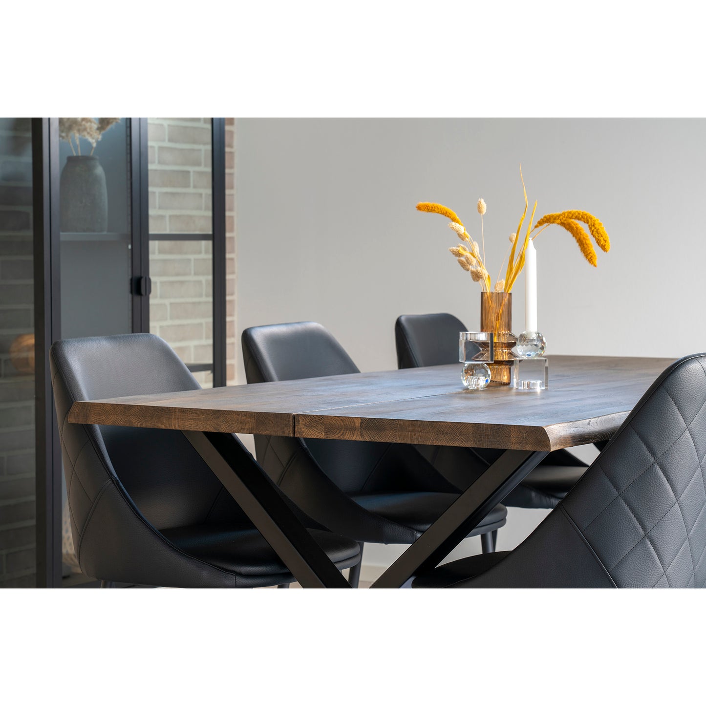 Toulon Spisebord - Spisebord Med Bølget Kant, Egetræ, Smoked, Forberedt Til Tillægsplader 95X200X75 Cm ⎮ 5713917002481 ⎮ 2201460