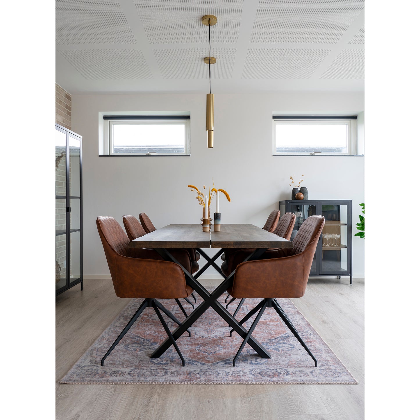Toulon Spisebord - Spisebord Med Bølget Kant, Egetræ, Smoked, Forberedt Til Tillægsplader 95X200X75 Cm ⎮ 5713917002481 ⎮ 2201460
