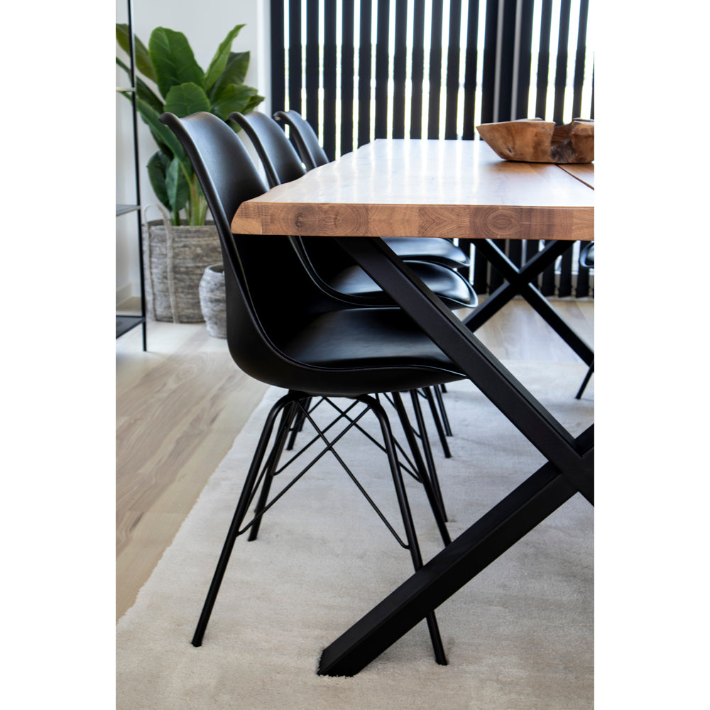 Toulon Spisebord - Spisebord Med Bølget Kant, Egetræ, Natur, Forberedt Til Tillægsplader 95X200X75 Cm ⎮ 5713917002498 ⎮ 2201470