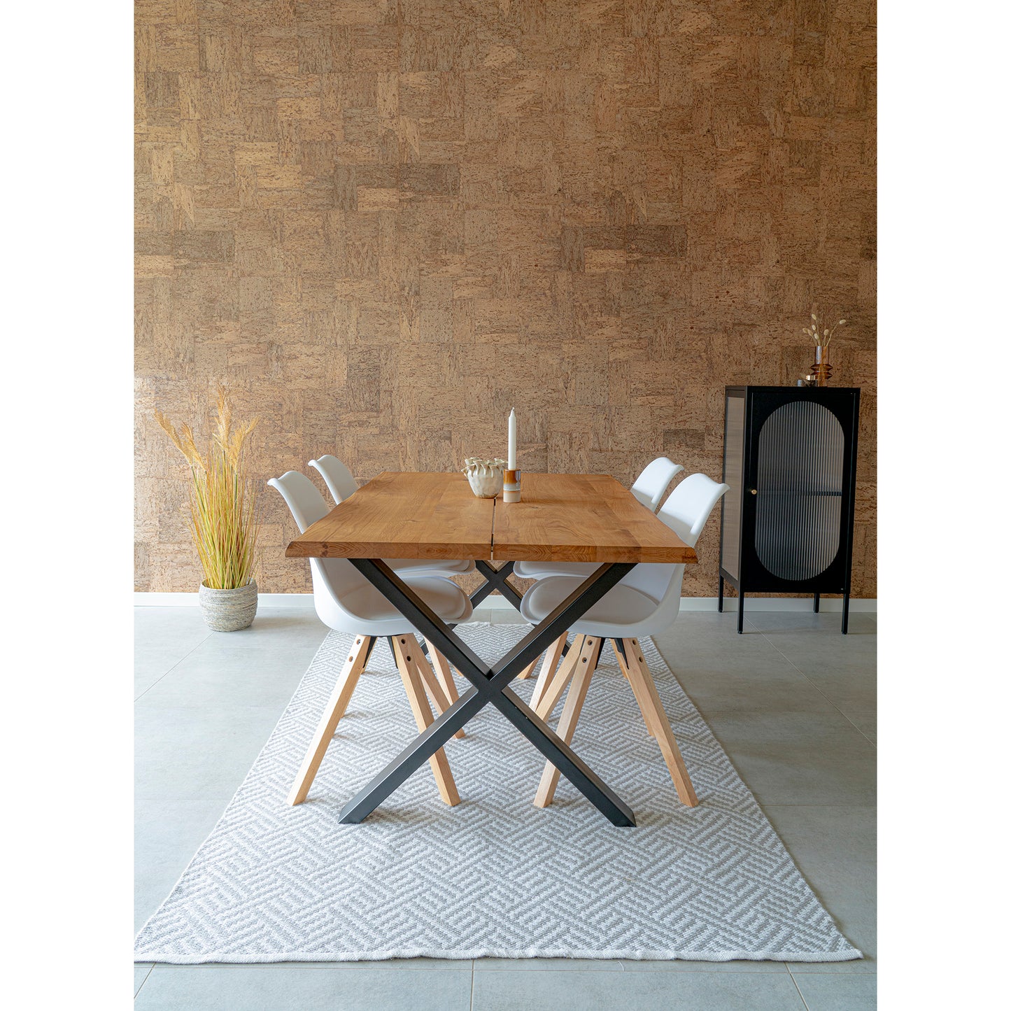 Toulon Spisebord - Spisebord Med Bølget Kant, Egetræ, Natur, Forberedt Til Tillægsplader 95X200X75 Cm ⎮ 5713917002498 ⎮ 2201470