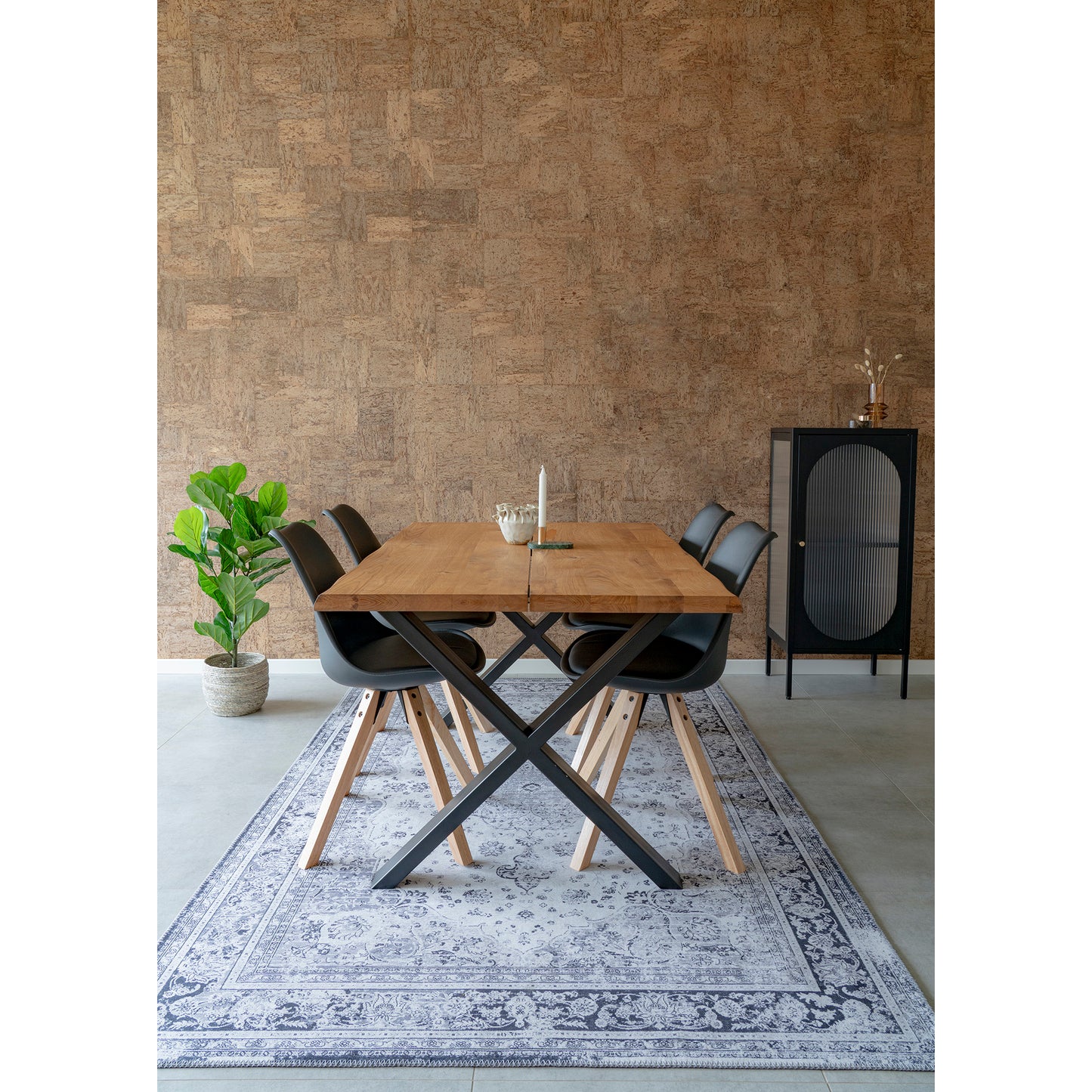 Toulon Spisebord - Spisebord Med Bølget Kant, Egetræ, Natur, Forberedt Til Tillægsplader 95X200X75 Cm ⎮ 5713917002498 ⎮ 2201470