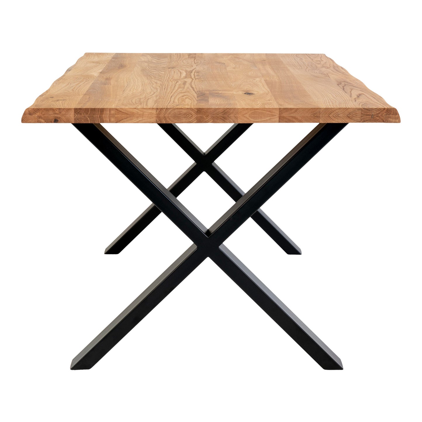 Toulon Spisebord - Spisebord Med Bølget Kant, Egetræ, Natur, Forberedt Til Tillægsplader 100X300X75 Cm ⎮ 5713917009718 ⎮ 2201520