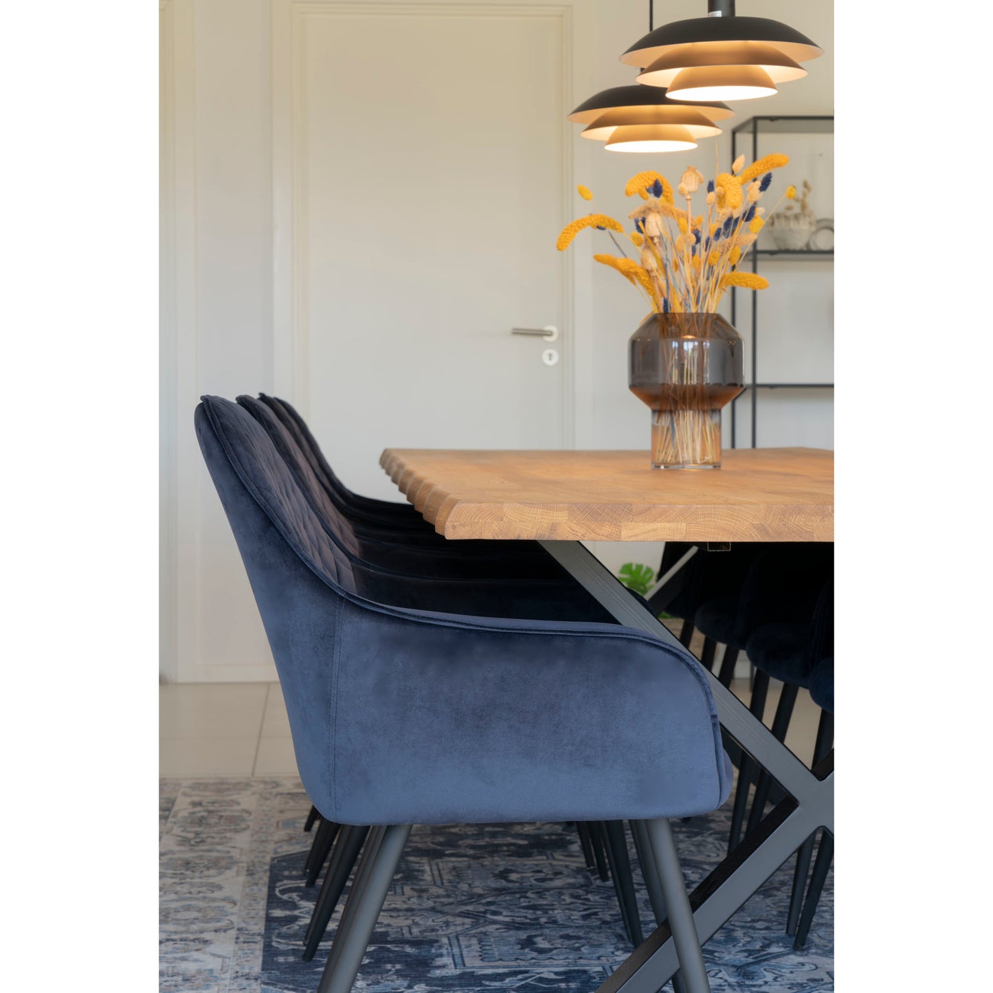 Toulon Spisebord - Spisebord Med Bølget Kant, Egetræ, Natur, Forberedt Til Tillægsplader 100X300X75 Cm ⎮ 5713917009718 ⎮ 2201520
