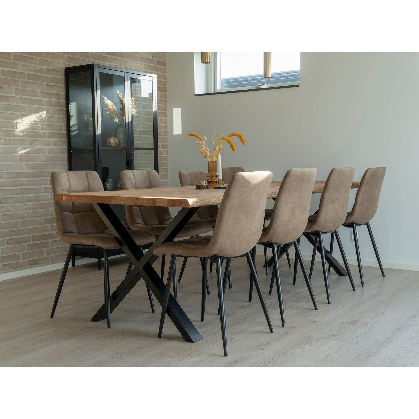 Toulon Spisebord - Spisebord Med Bølget Kant, Egetræ, Natur, Forberedt Til Tillægsplader 100X300X75 Cm ⎮ 5713917009718 ⎮ 2201520