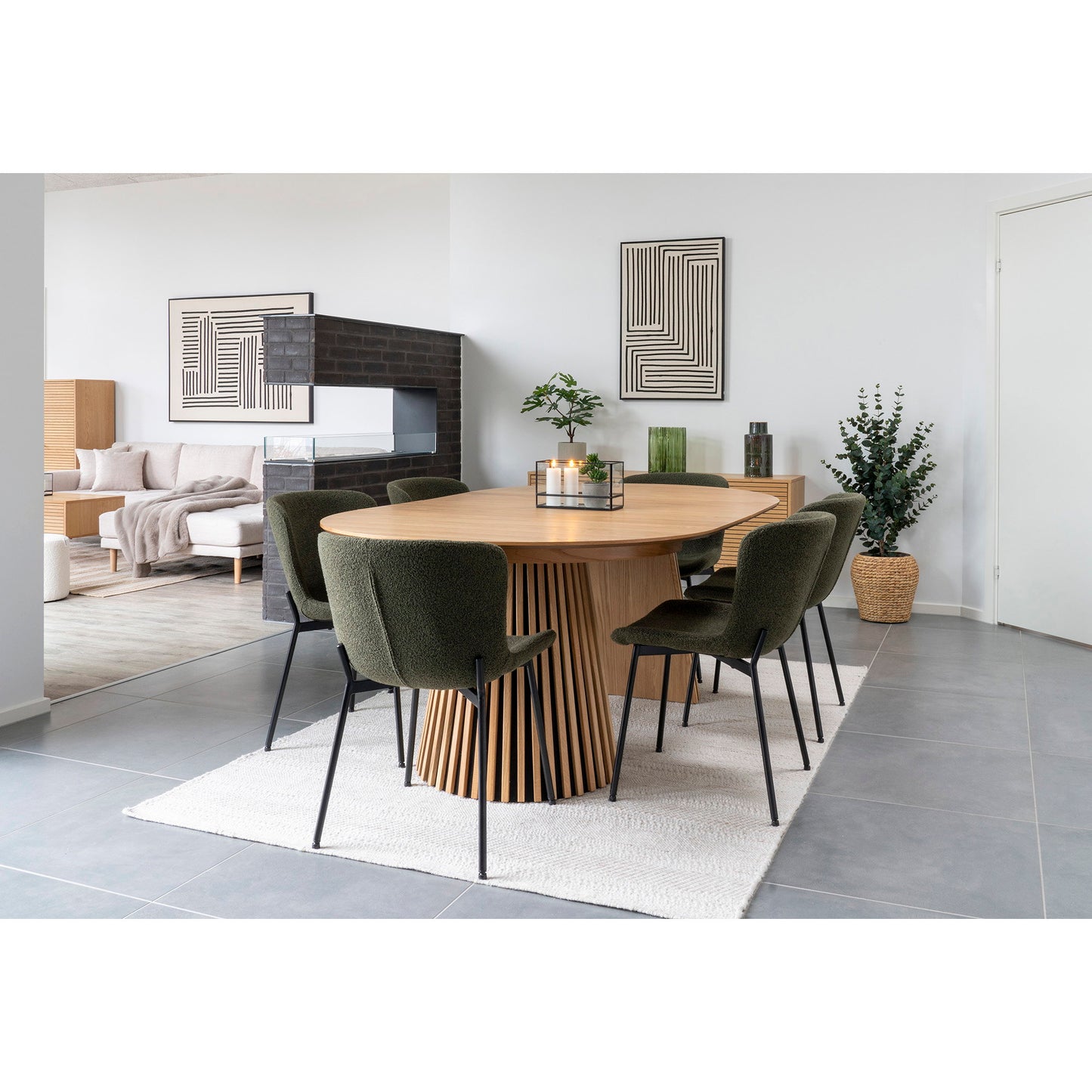 Osaka Spisebord - Spisebord, Egefiner, Natur, Inkl. To Tillægsplader 120X200-250-300X75 Cm ⎮ 5713917043774 ⎮ 2202985