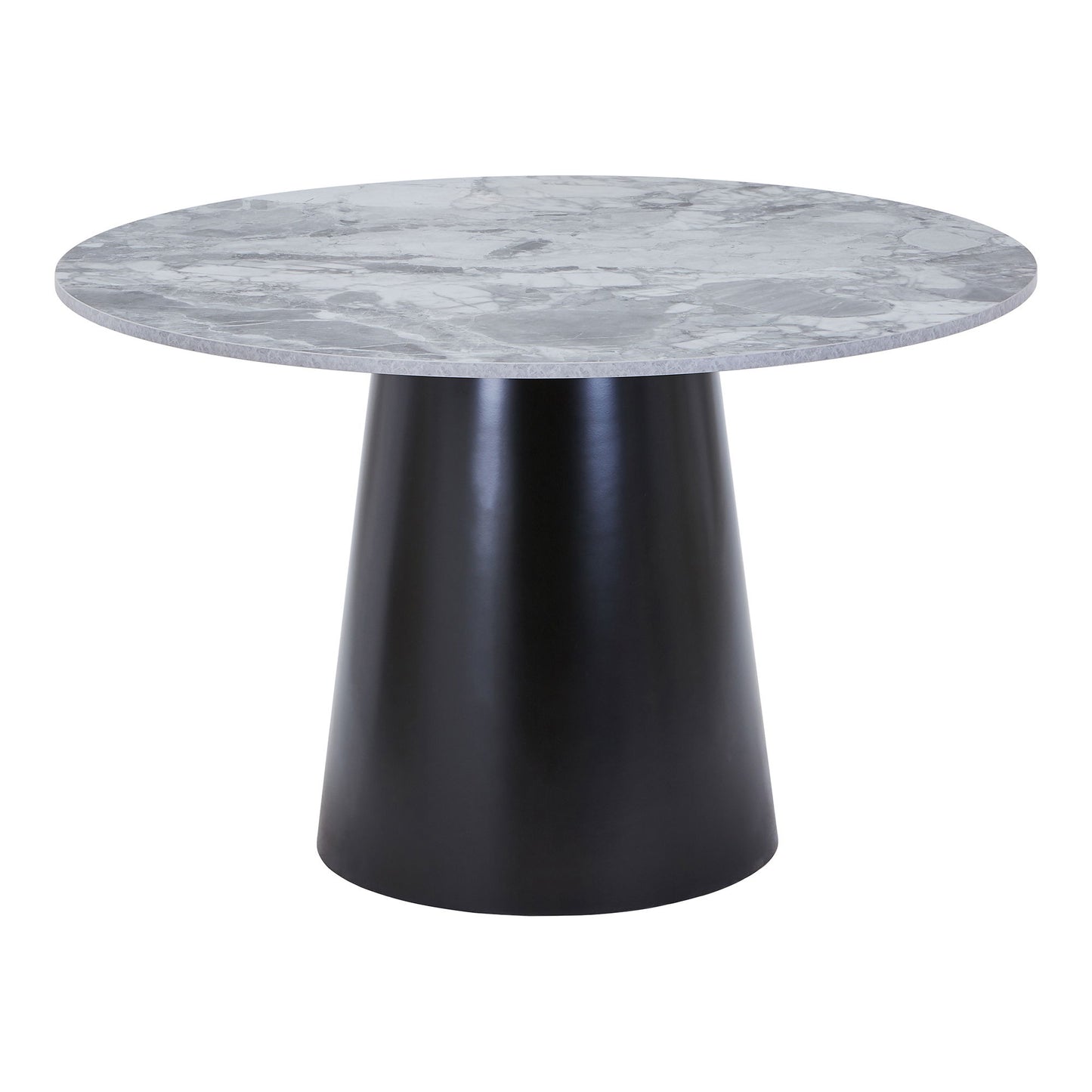 Brito Spisebord - Spisebord, Marmor Look, Grå, Sort Ø120X75 Cm ⎮ 5713917034819 ⎮ 2203080