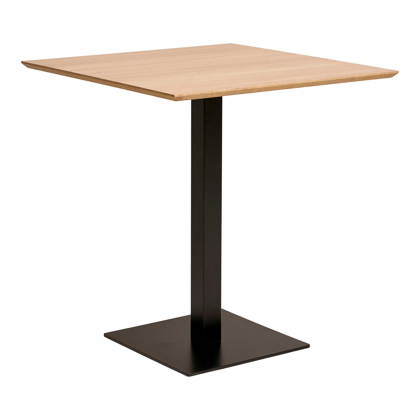 Fano Cafebord - Cafebord, Melamin, Natur, Sort Metal Base 70X70X75 Cm ⎮ 5713917033126 ⎮ 2250001