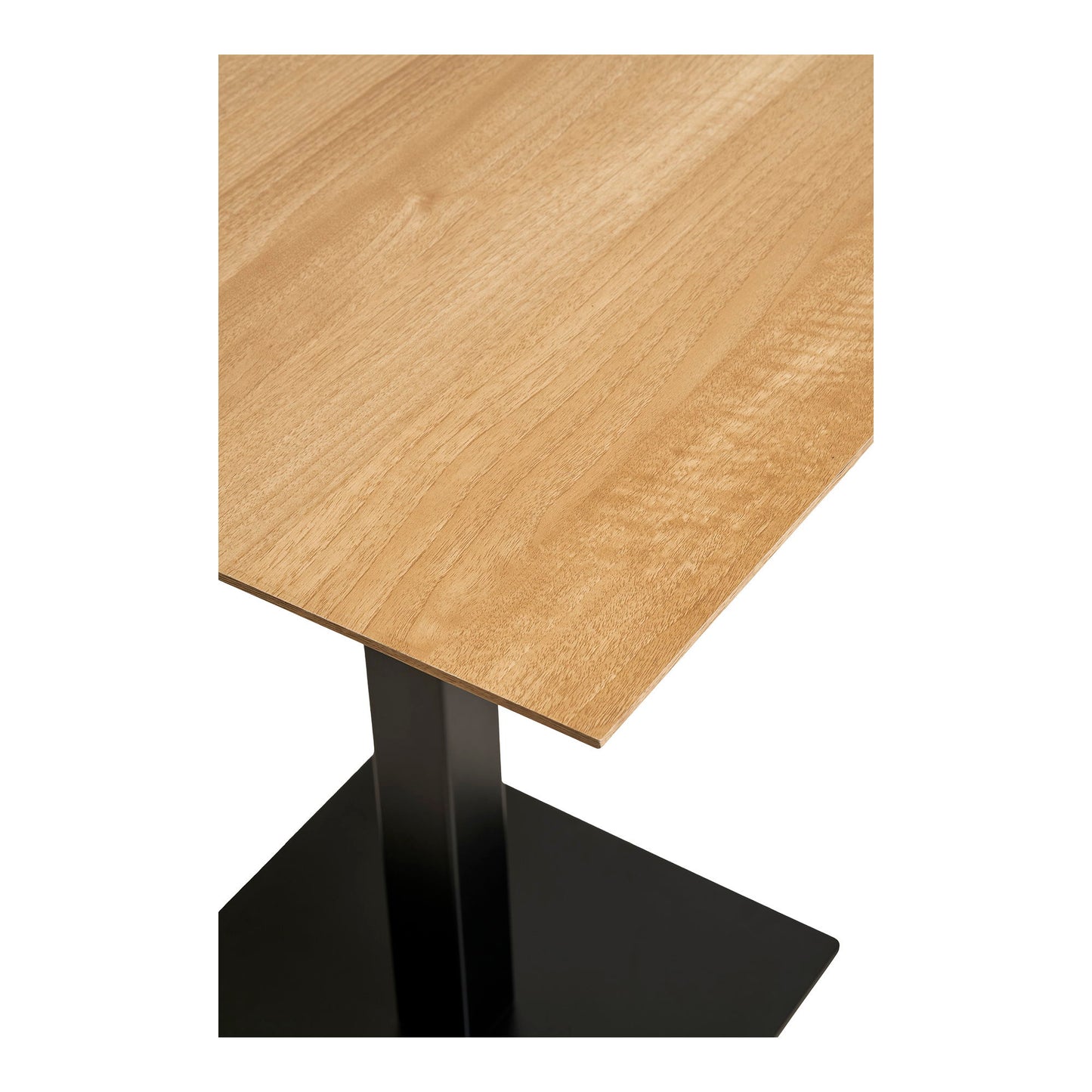 Fano Cafebord - Cafebord, Melamin, Natur, Sort Metal Base 70X70X75 Cm ⎮ 5713917033126 ⎮ 2250001